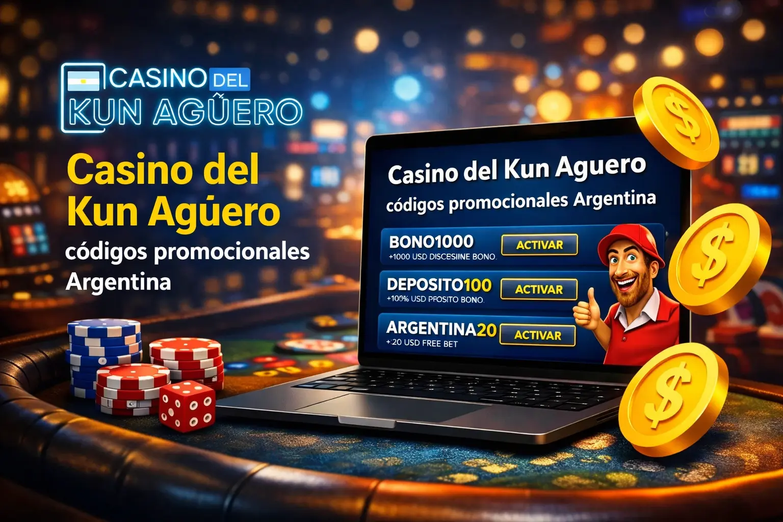 Promeo Códigos y bonos en Casino del Kun Agüero 2026